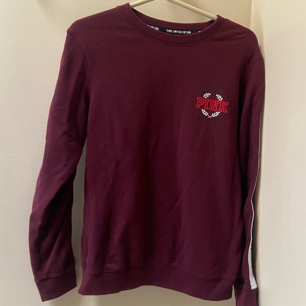 PINK limited edition burgundy sweatshirt